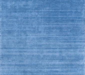 Blue Gabbeh silky bright solid , hand made.
