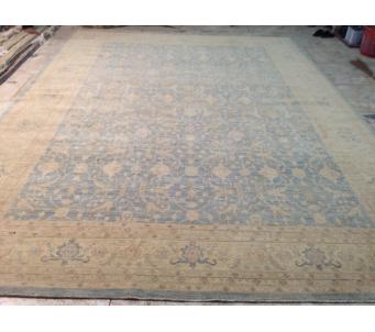 Stylish 10' x14' Light Blue Afghanistan rug