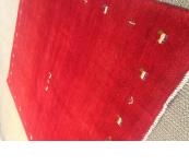 5' x7' Persian Thick Gabbeh rug red coloring