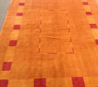 5' x7' Persian Thick Gabbeh rug Gold coloring